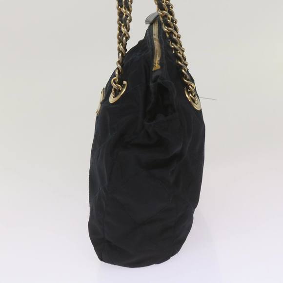 PRADA Quilted Chain Shoulder Bag Nylon Navy Auth ar11409 - Picture 3 of 16
